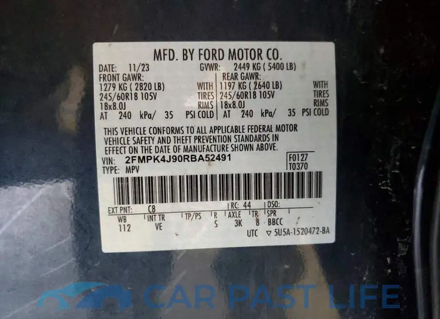 2FMPK4J90RBA52491# 14