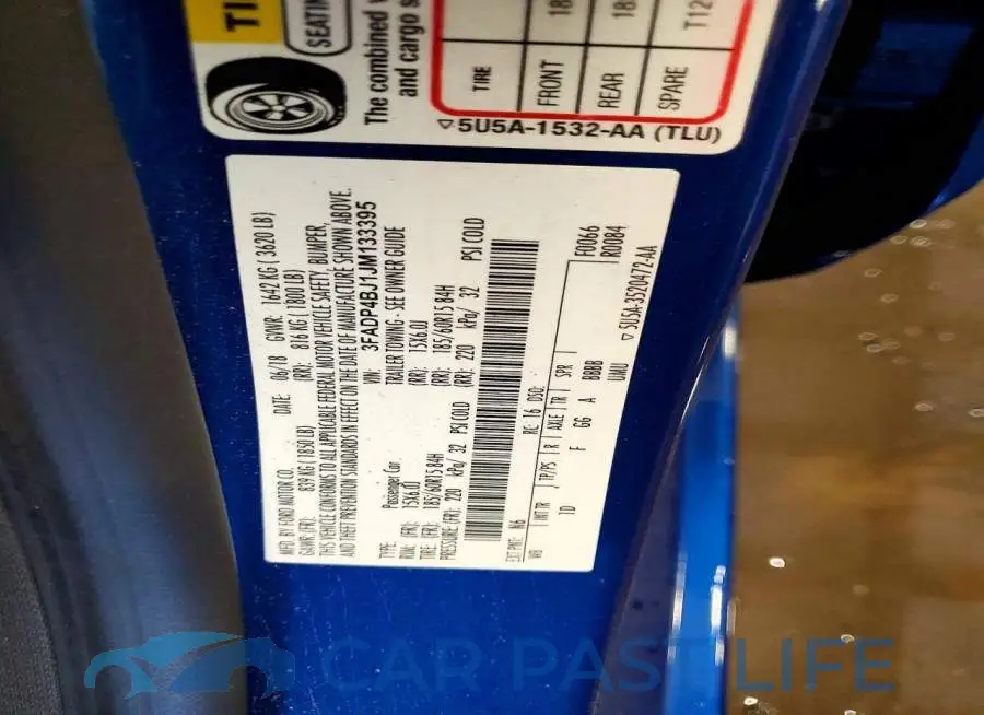 3FADP4BJ1JM133395# 12