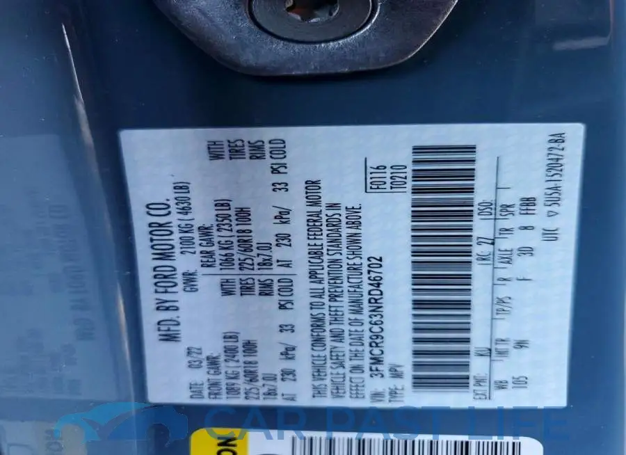 3FMCR9C63NRD46702# 13