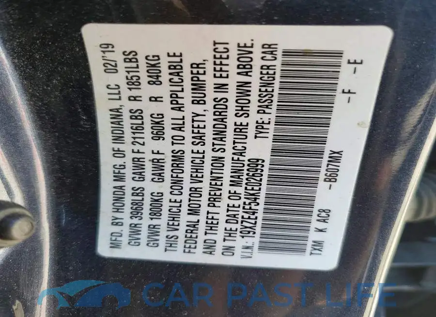 19XZE4F54KE026999# 12