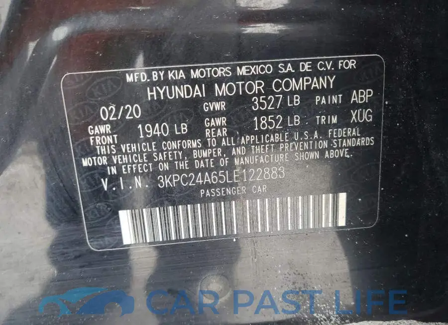 3KPC24A65LE122883# 12