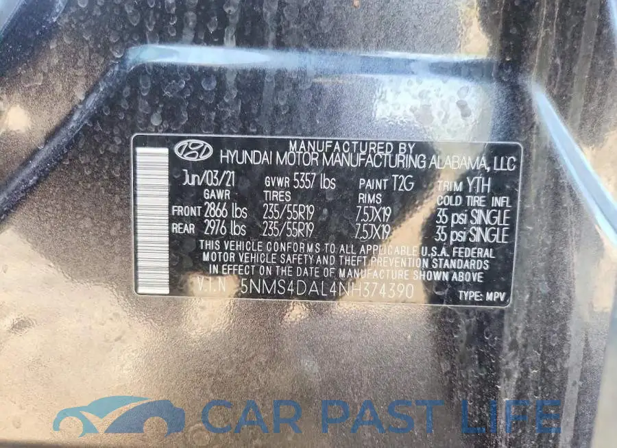 5NMS4DAL4NH374390# 13