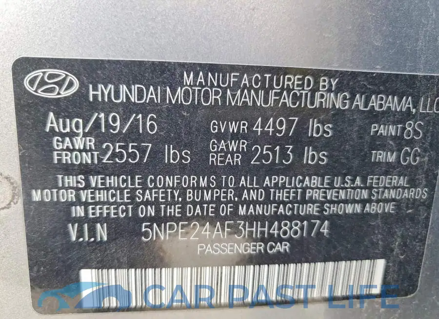 5NPE24AF3HH488174# 12