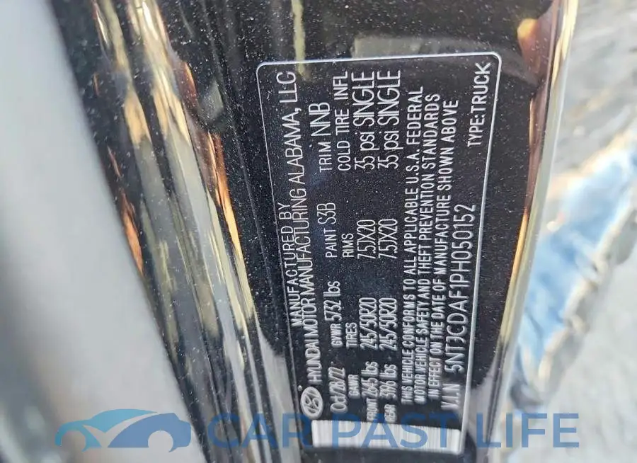 5NTJCDAF1PH050152# 12