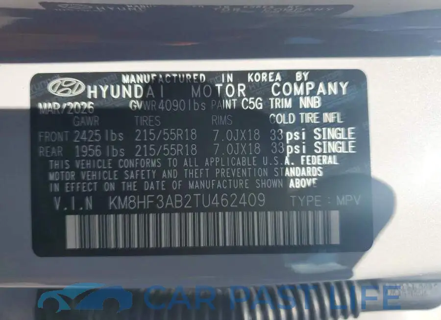 KM8HF3AB2TU462409# 13