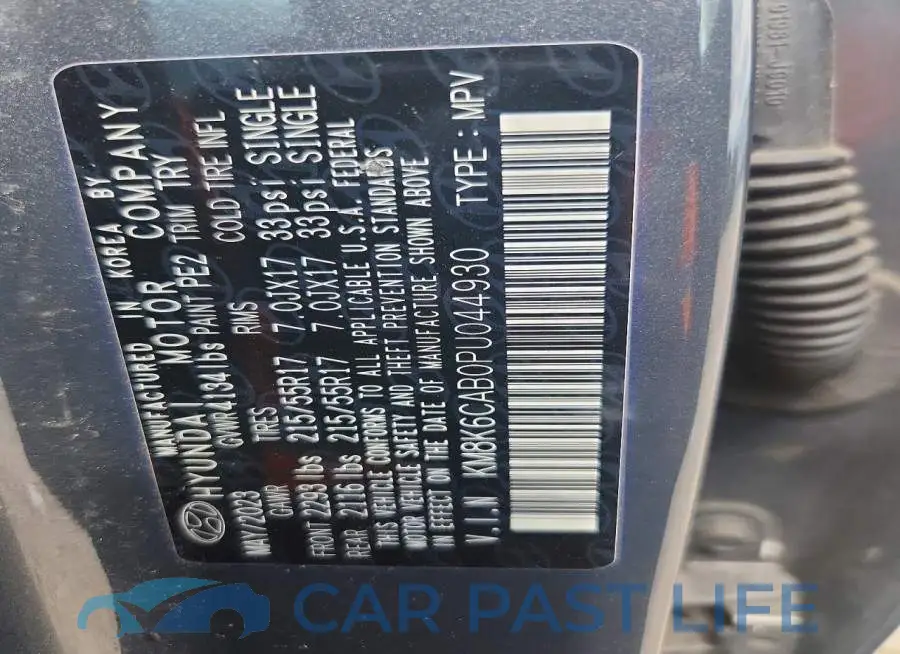 KM8K6CAB0PU044930# 13
