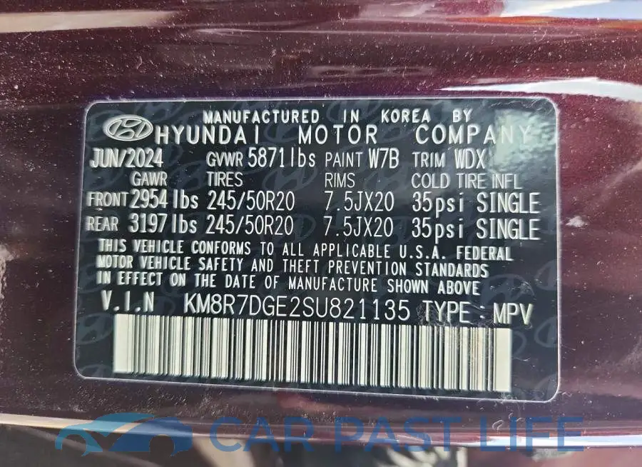 KM8R7DGE2SU821135# 13