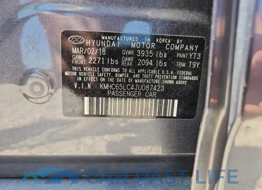 KMHC65LC4JU087423# 12