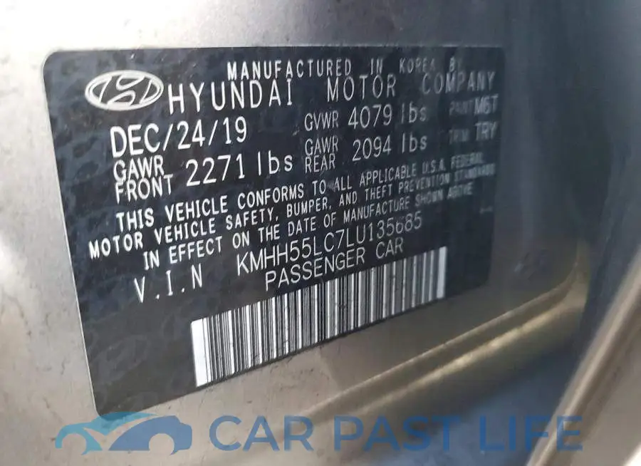 KMHH55LC7LU135685# 12