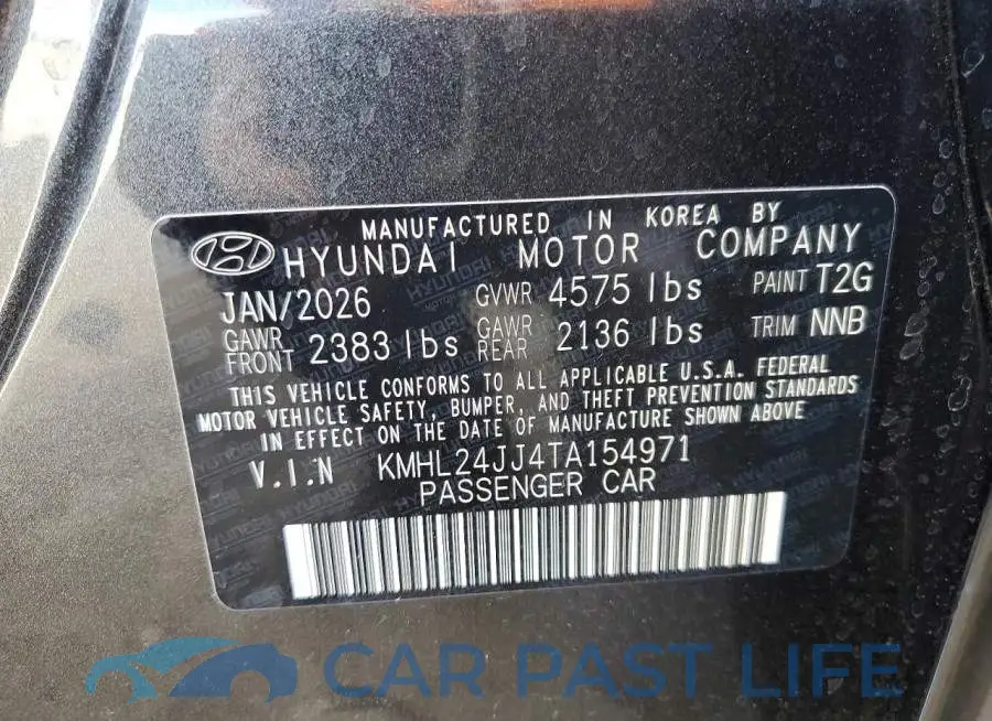KMHL24JJ4TA154971# 12