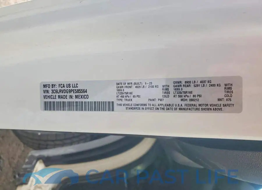 3C6LRVDG9PE585564# 13