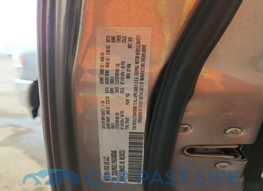 3C6UR5DL1RG340346# 12