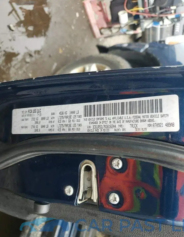 3C6UR5DL7KG616244# 12