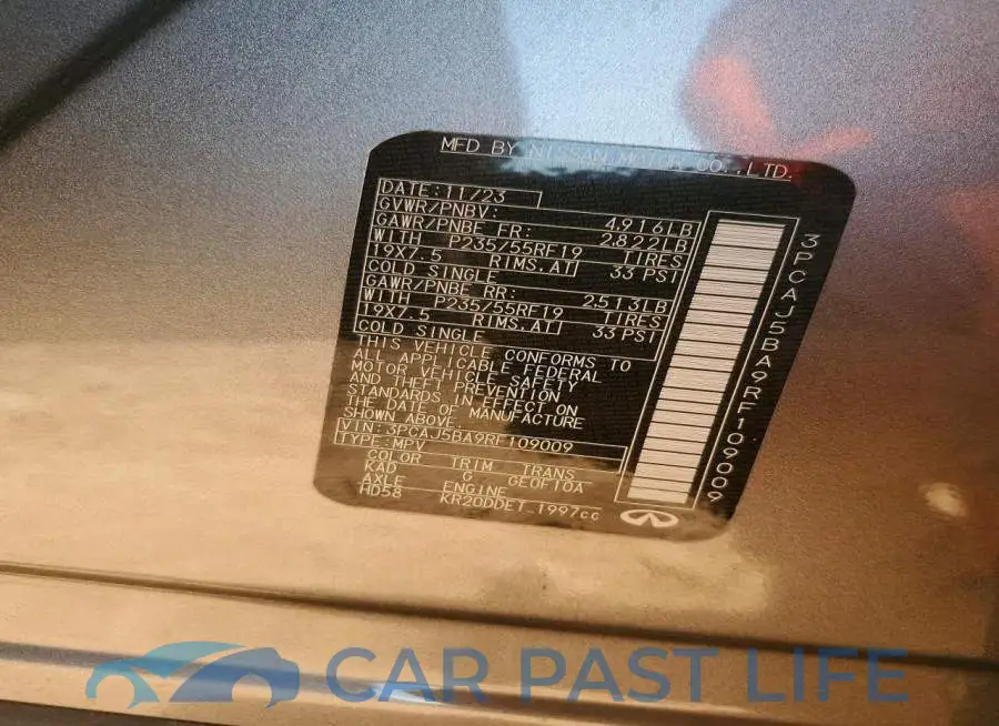 3PCAJ5BA9RF109009# 13