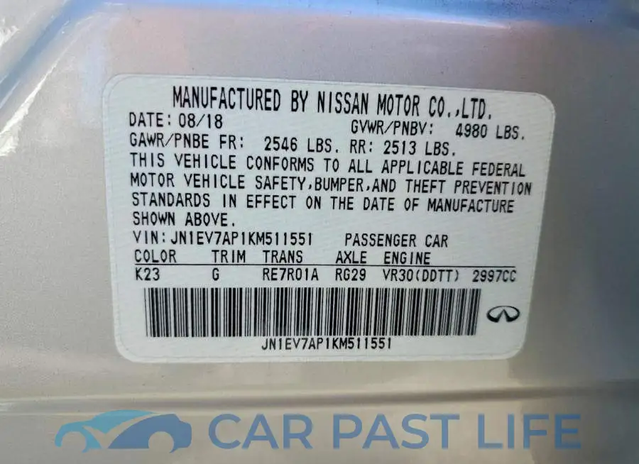 JN1EV7AP1KM511551# 12