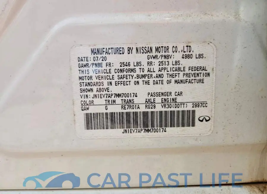 JN1EV7AP7MM700174# 12