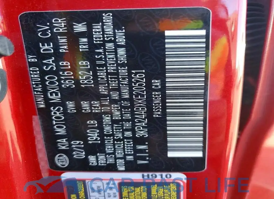 3KPA24ABXKE205261# 12