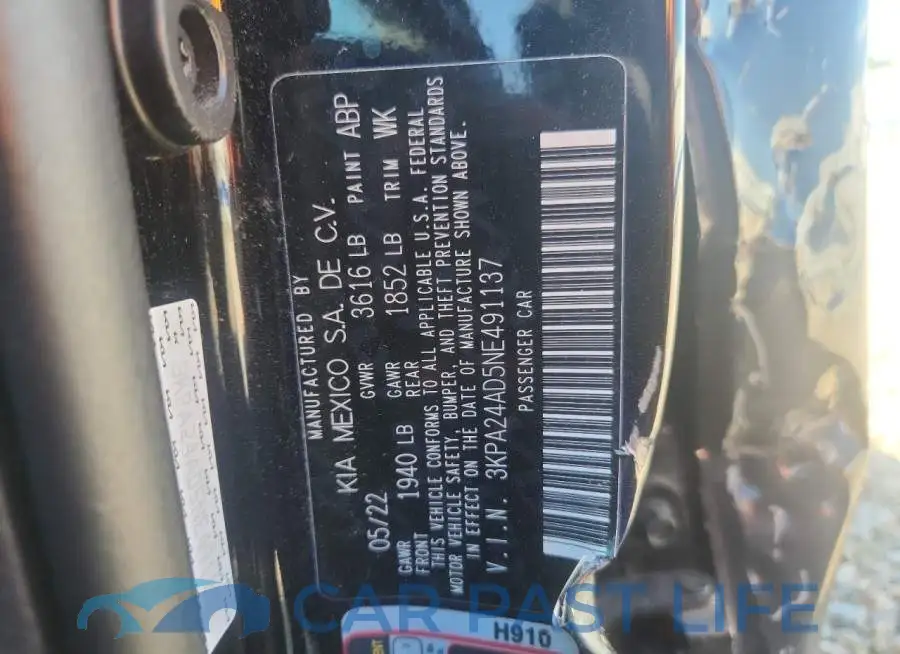 3KPA24AD5NE491137# 13