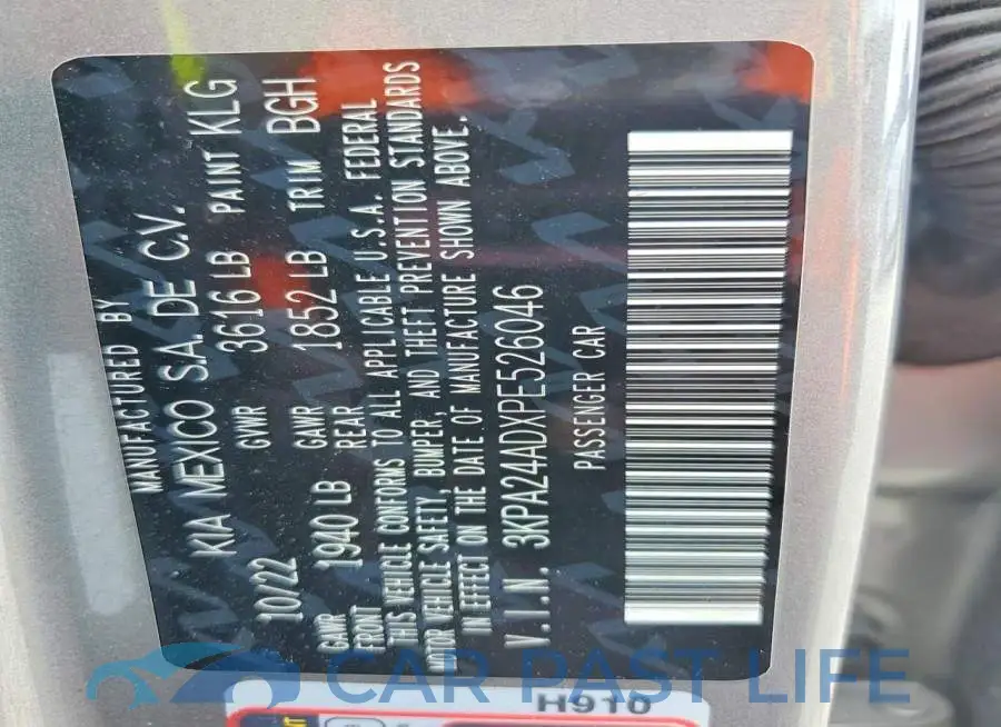 3KPA24ADXPE526046# 12