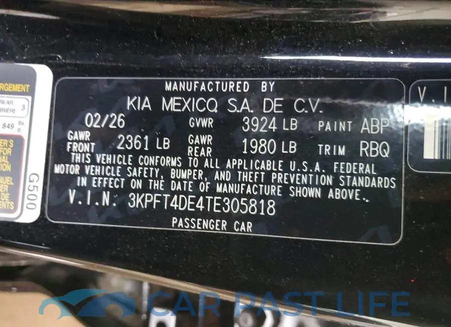 3KPFT4DE4TE305818# 13