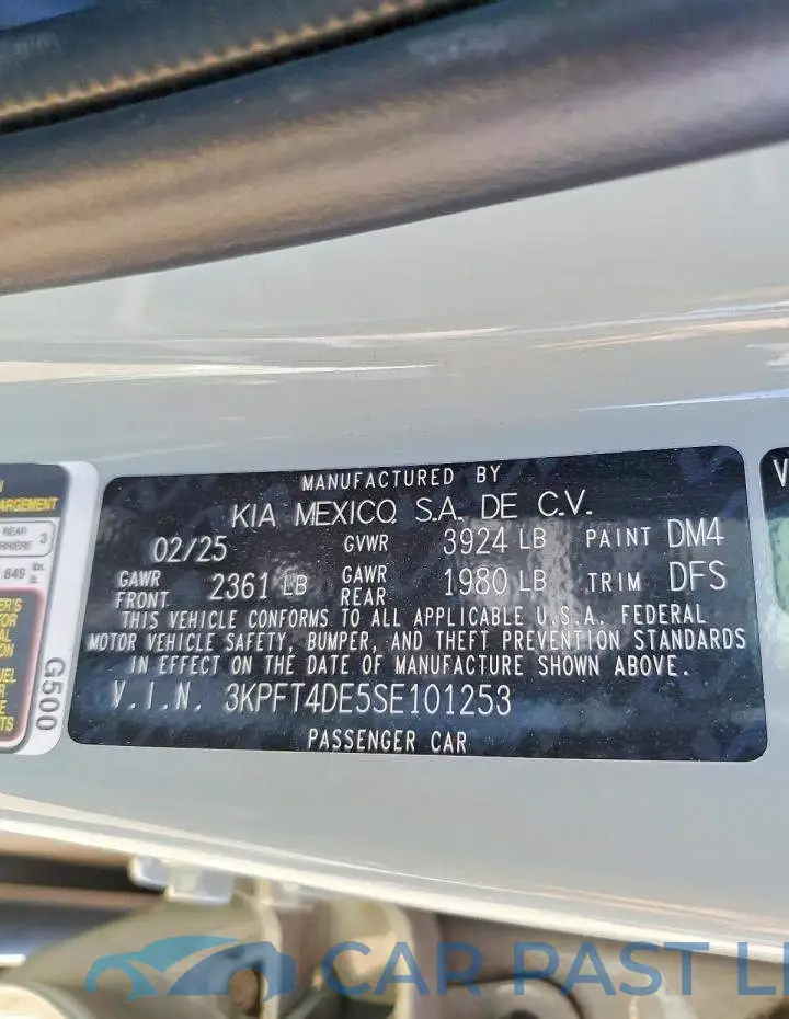 3KPFT4DE5SE101253# 12