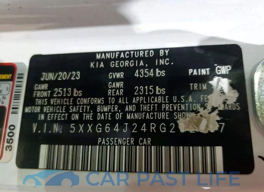 5XXG64J24RG232567# 12