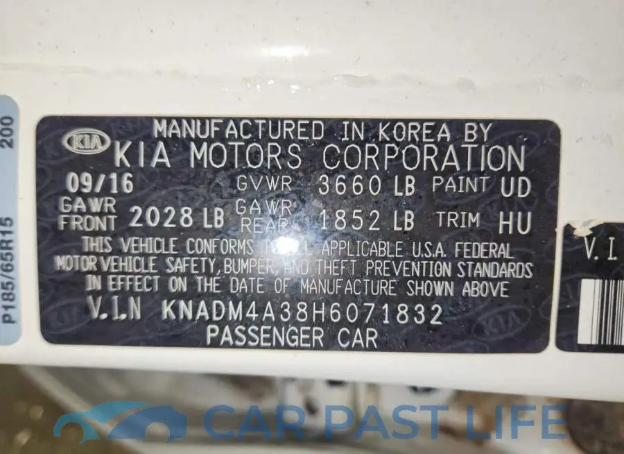 KNADM4A38H6071832# 12