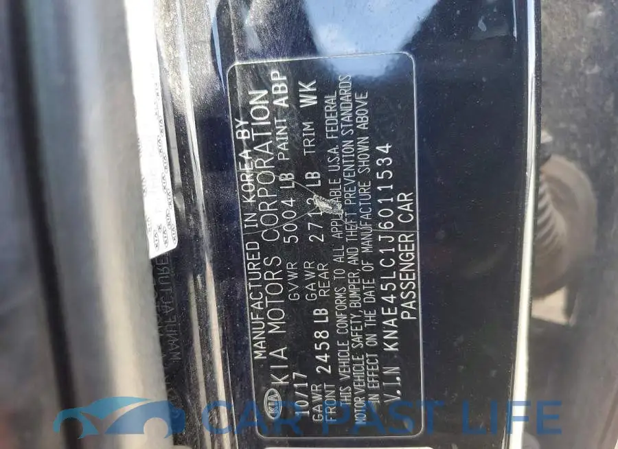KNAE45LC1J6011534# 12