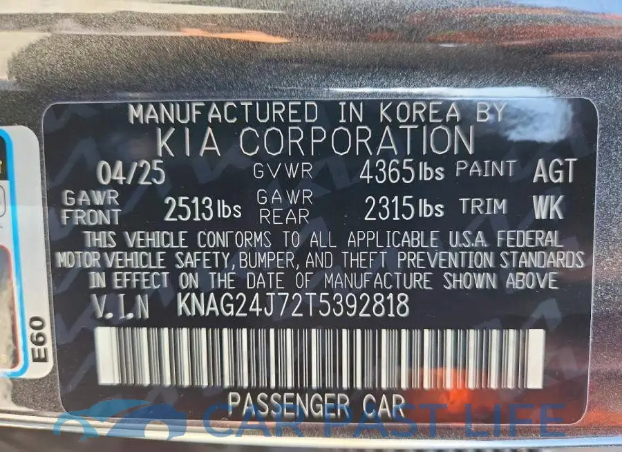KNAG24J72T5392818# 12