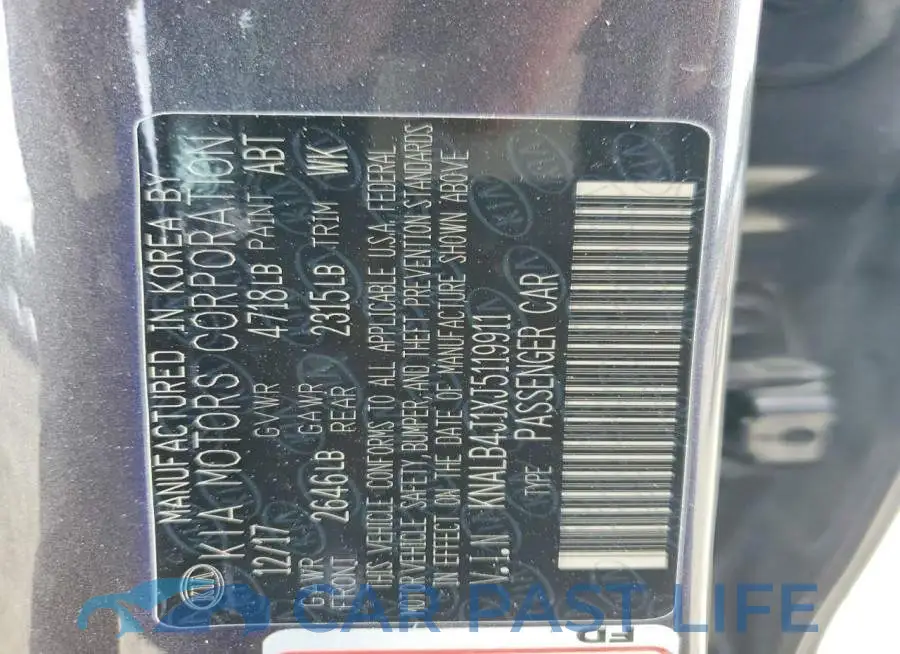 KNALB4J1XJ5119911# 12