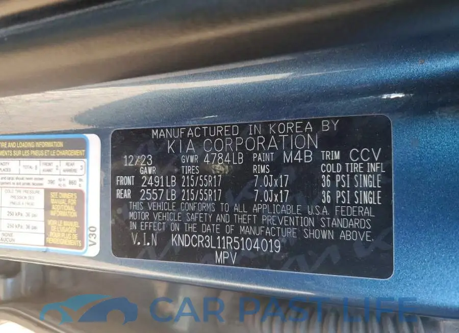 KNDCR3L11R5104019# 13