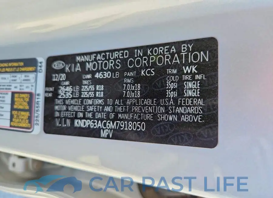 KNDP63AC6M7918050# 12