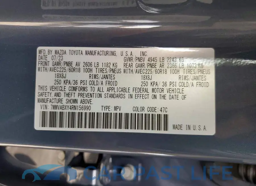 7MMVABXY4RN156990# 14