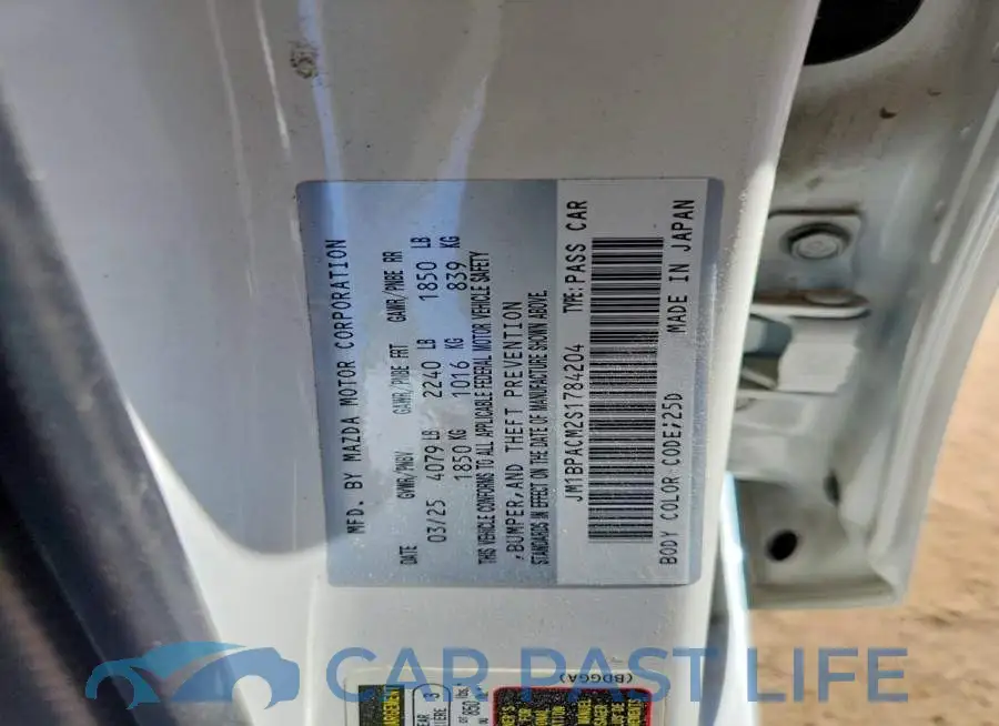 JM1BPACM2S1784204# 12