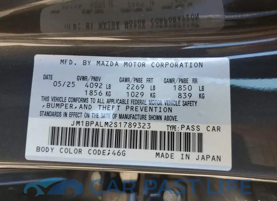 JM1BPALM2S1789323# 12