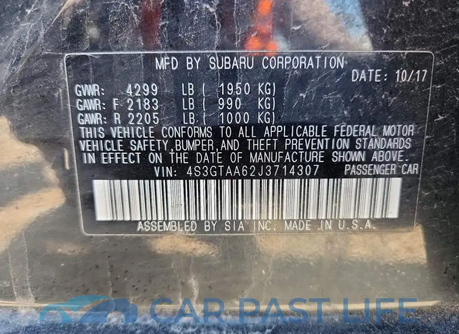 4S3GTAA62J3714307# 12