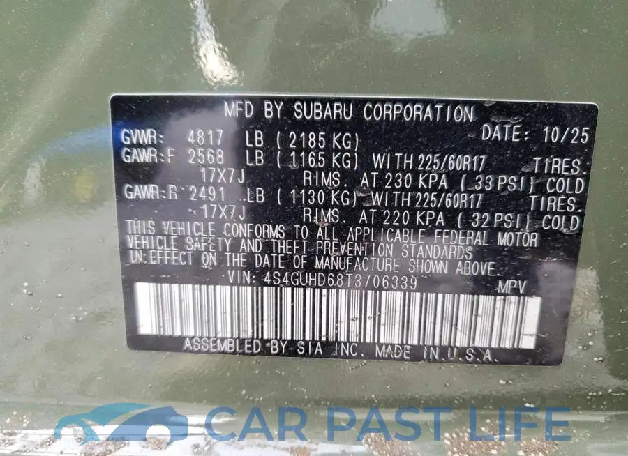 4S4GUHD68T3706339# 13
