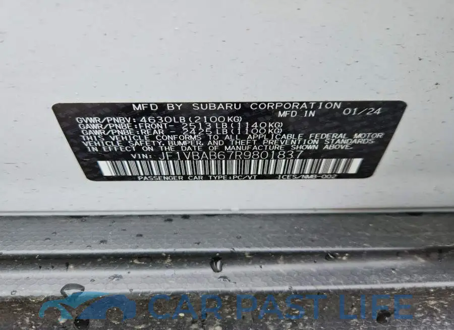JF1VBAB67R9801837# 12