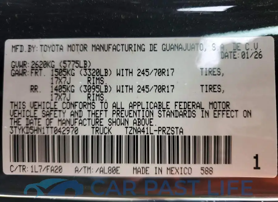 3TYKD5HN1TT042970# 12