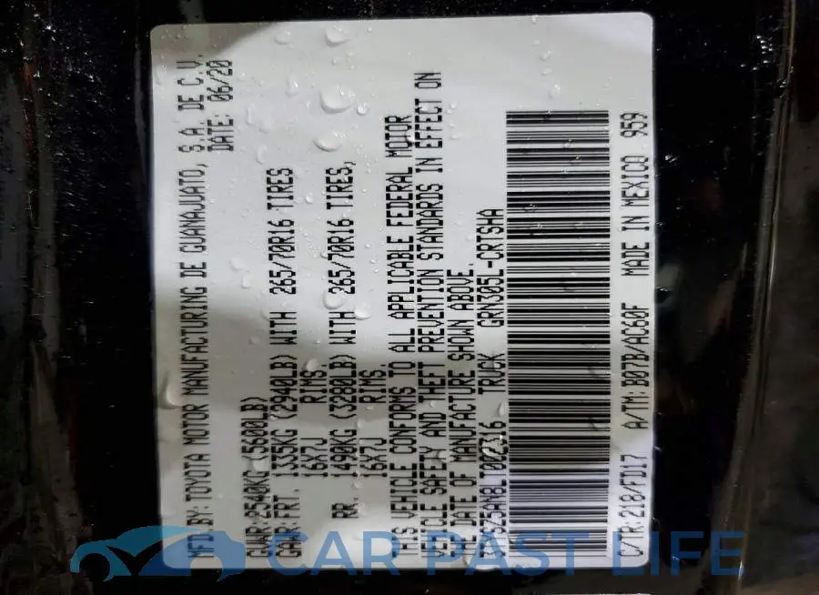 3TYSZ5AN8LT002316# 12