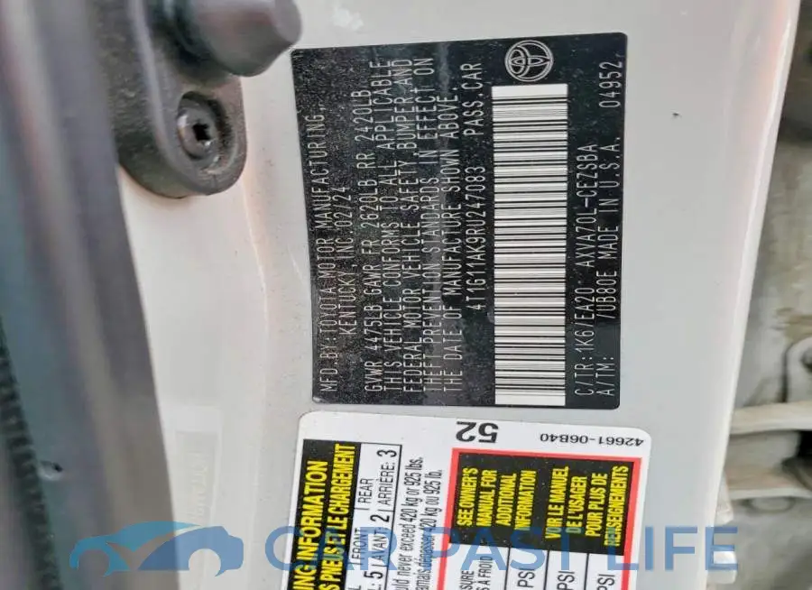 4T1G11AK9RU247083# 12