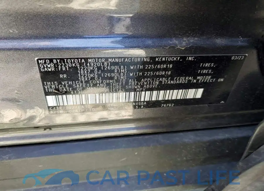 4T3D6RFV7PU115143# 13