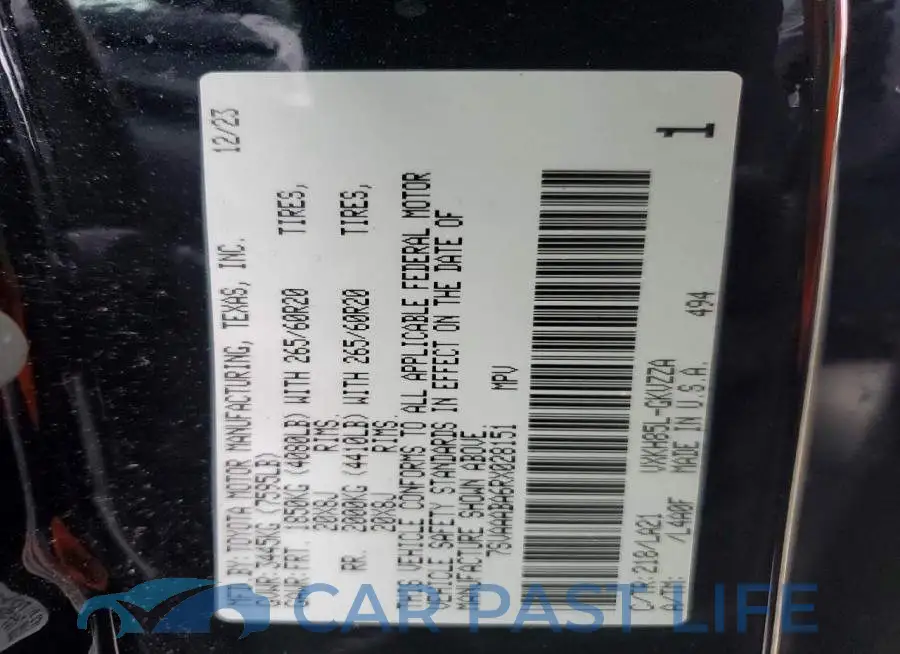 7SVAAABA6RX028151# 13