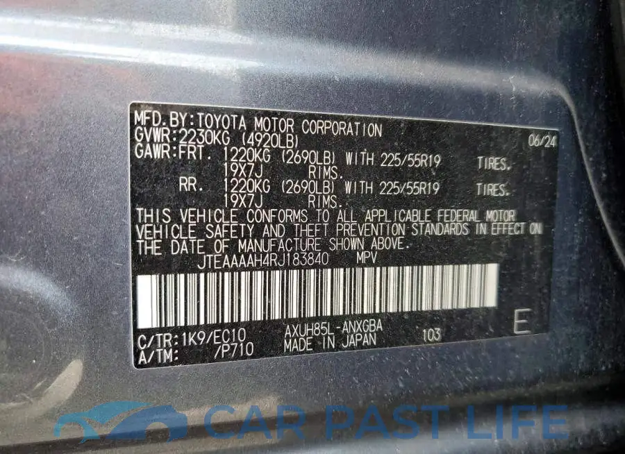 JTEAAAAH4RJ183840# 14