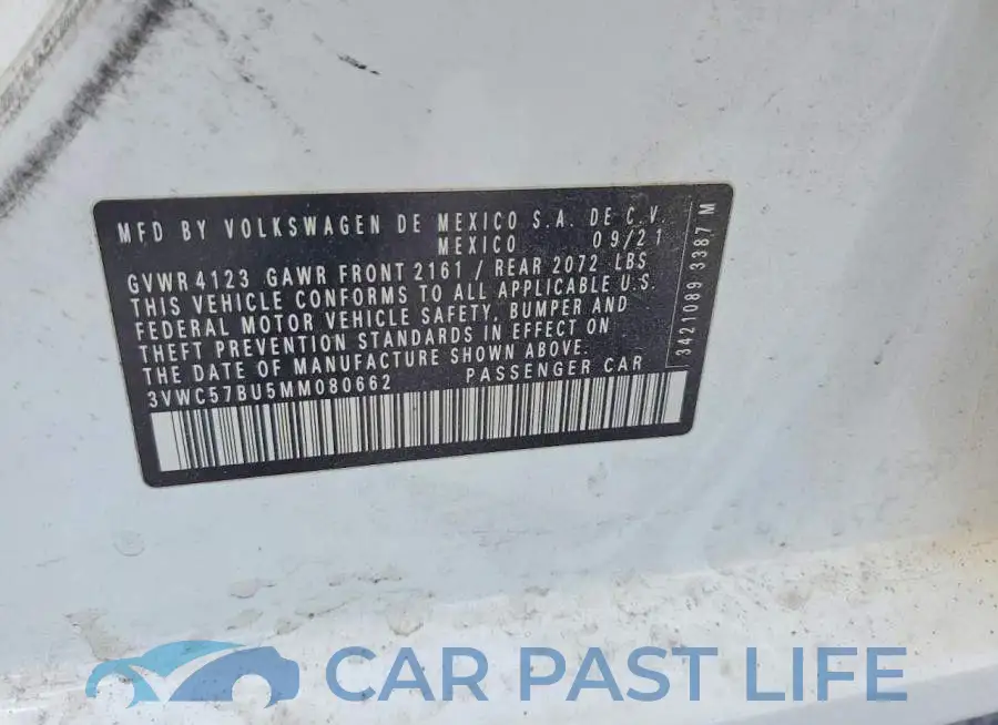 3VWC57BU5MM080662# 12