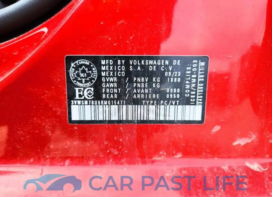 3VWSM7BU6RM015471# 13