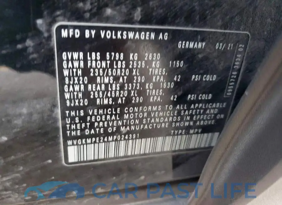 WVGKMPE24MP024391# 12