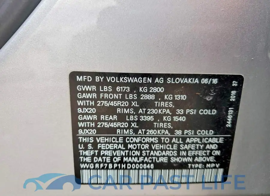 WVGRF7BP1HD000646# 13