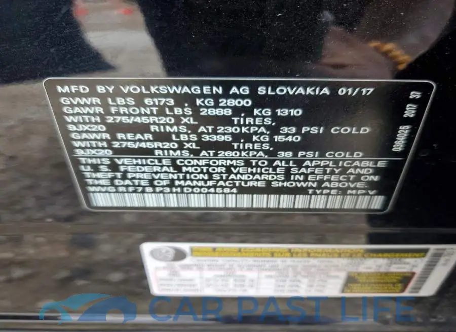 WVGRF7BP3HD004584# 14