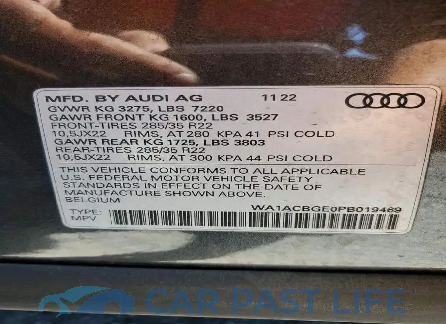 WA1ACBGE0PB019469# 13